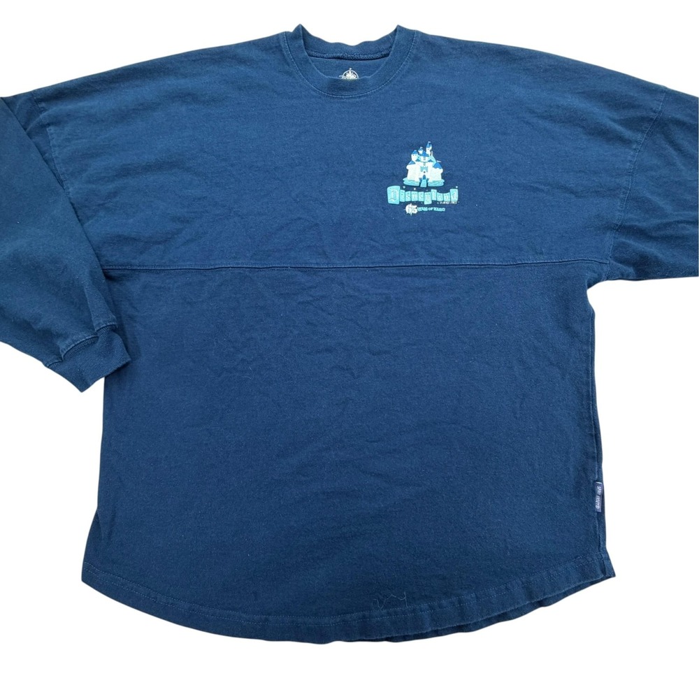 Disney Disneyland Spirit Jersey Shirt Mens S Blue Long Sleeve 65 Years Magic